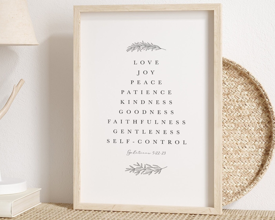 Fruits Of The Spirit Galatians 5:22 Art Print