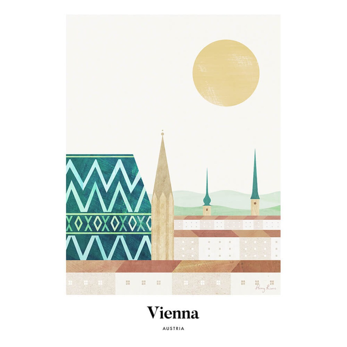 Vienna by Henry Rivers, Vienna Travel Poster - Image 3
