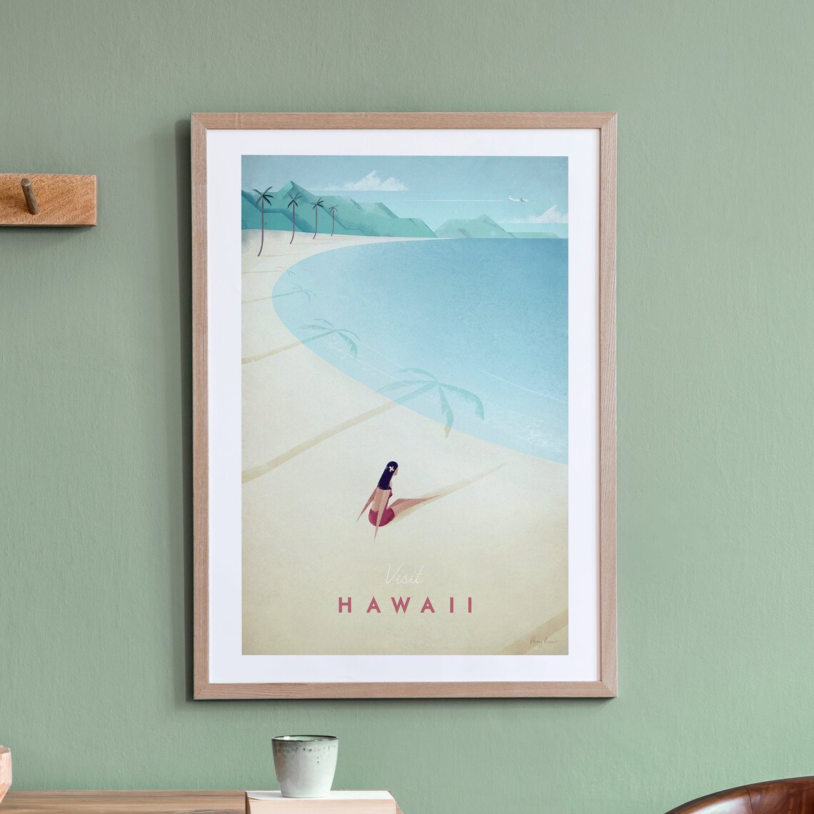 Hawaii Vintage Retro Travel Poster Print