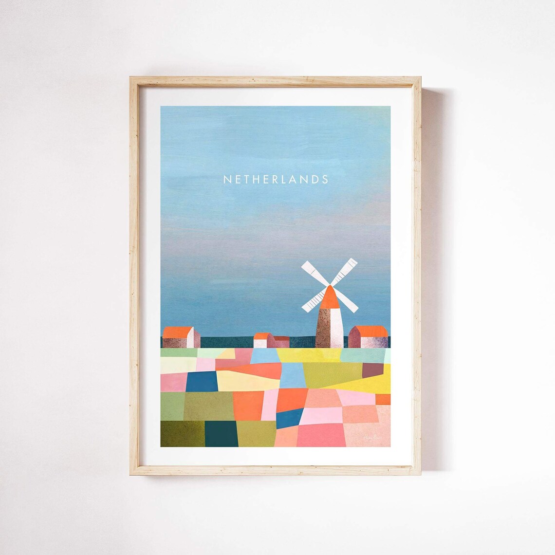 Netherlands Tulip Fields by Henry Rivers Art Print