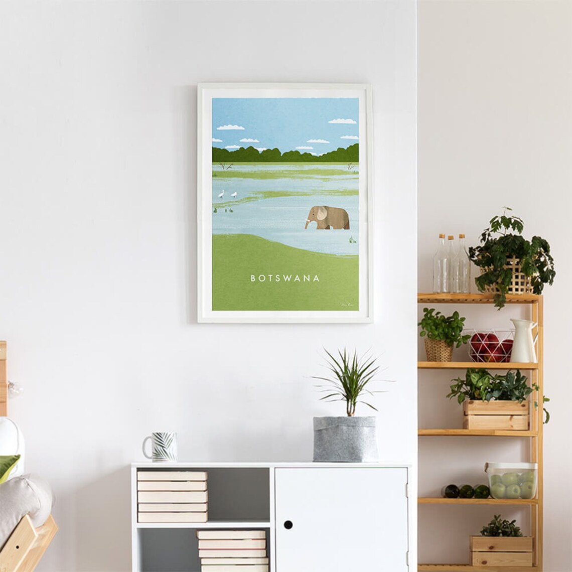 Botswana Vintage Travel Poster, Minimalist Art Print - Image 4