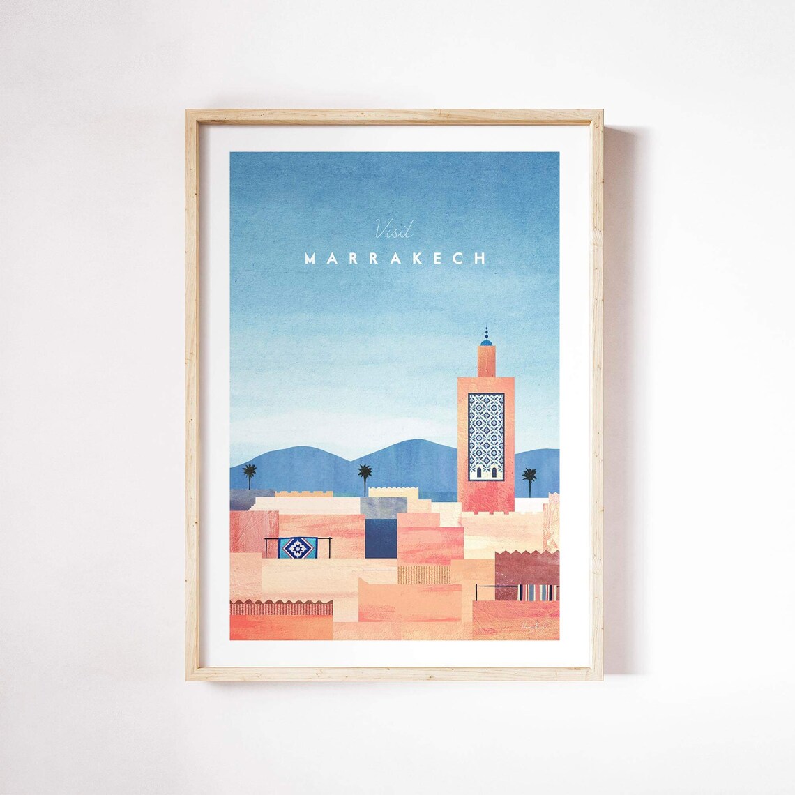 Marrakech Morocco Travel Poster by Henry Rivers