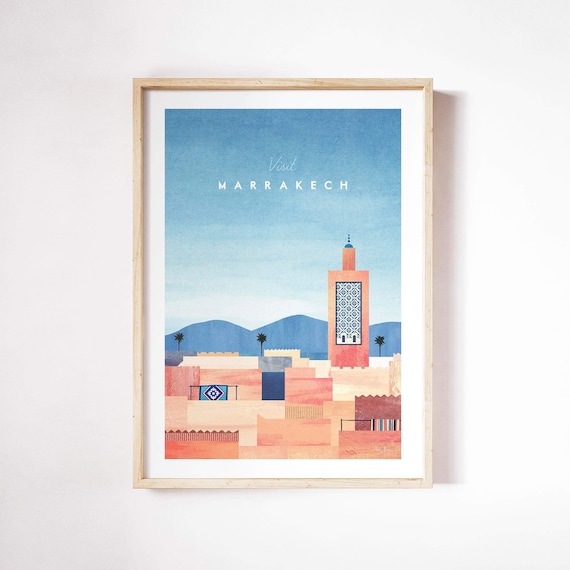 Marrakech Morocco Travel Poster by Henry Rivers