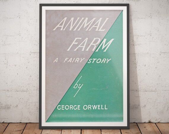 Animal Farm George Orwell First Edition Book Cover Literary Art Poster