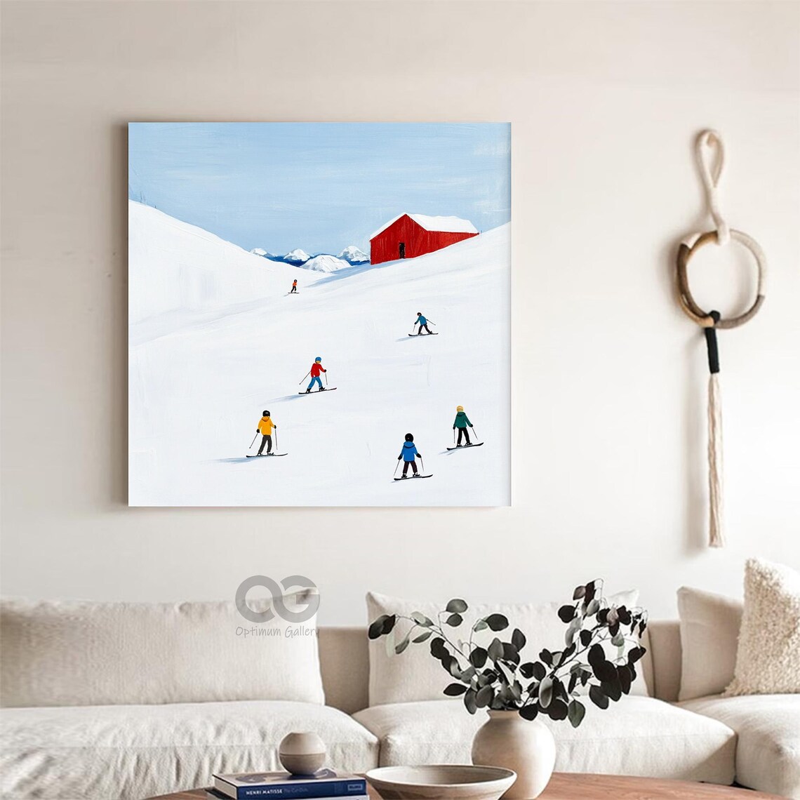 Ski Sport Winter Mountain Art Print, Personalized Gift - Image 3