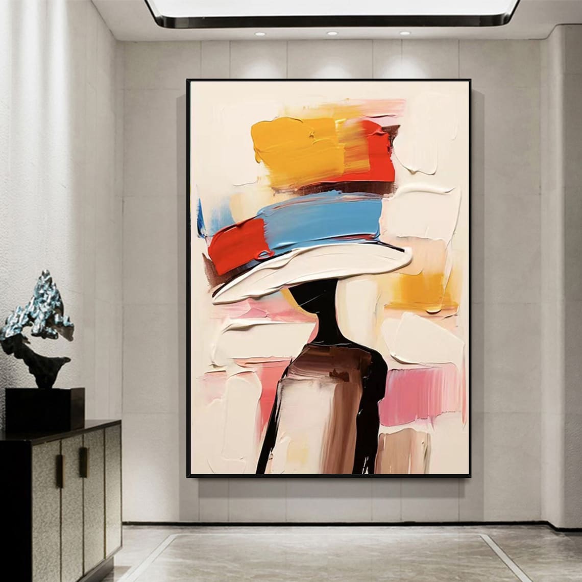 Abstract Colorful Faceless Lady Portrait Art Print - Image 4