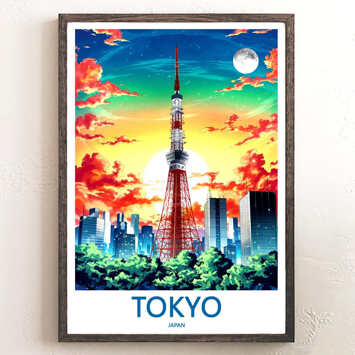 Tokyo Print Wall Art Tokyo Japan Travel Art Print Tokyo Hanging Wall Decor Tokyo Poster Prints Home Decor Tokyo Japan Poster Travel Gift Art