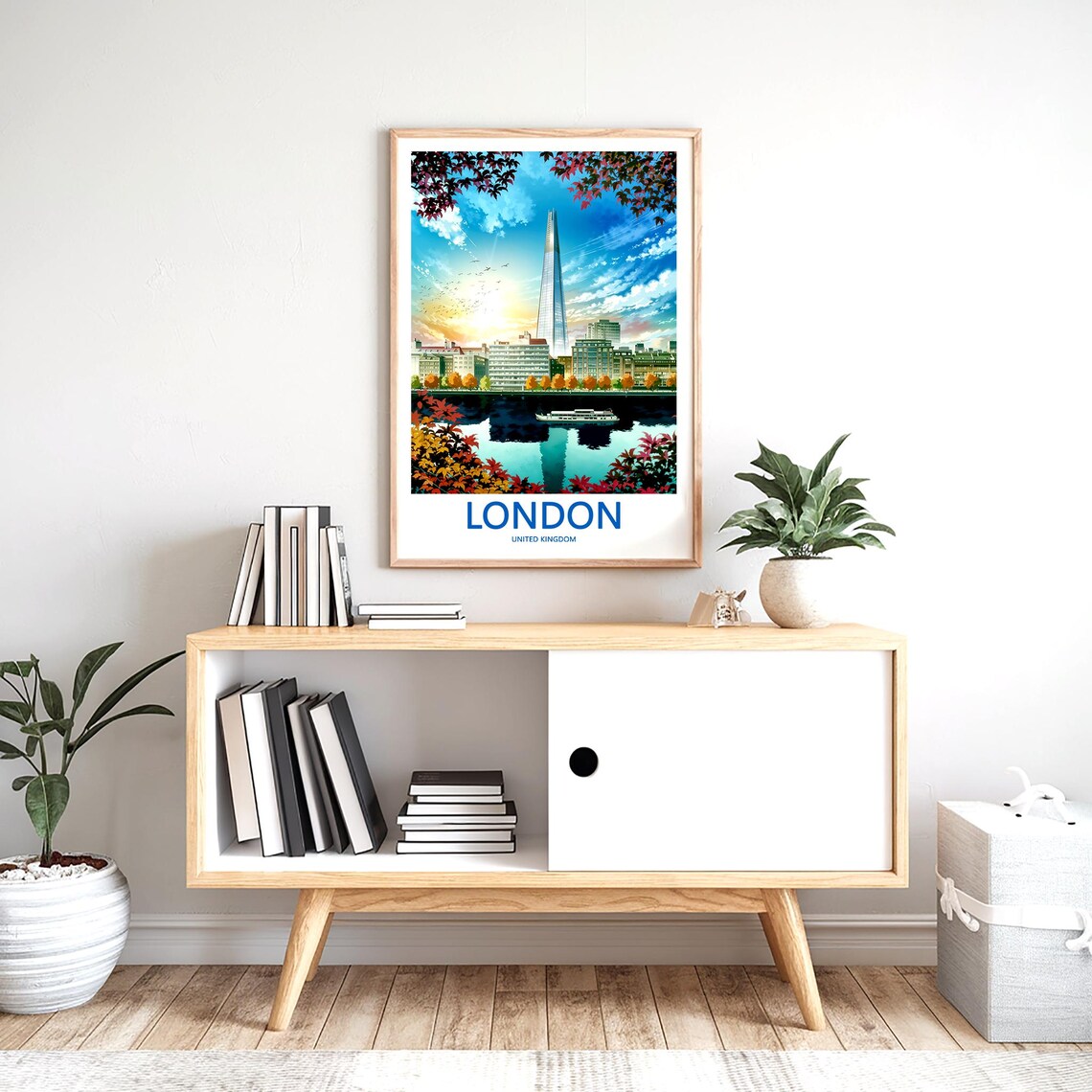 The Shard in Bright Morning Sunlight Over the Autumn Thames Poster - Image 2