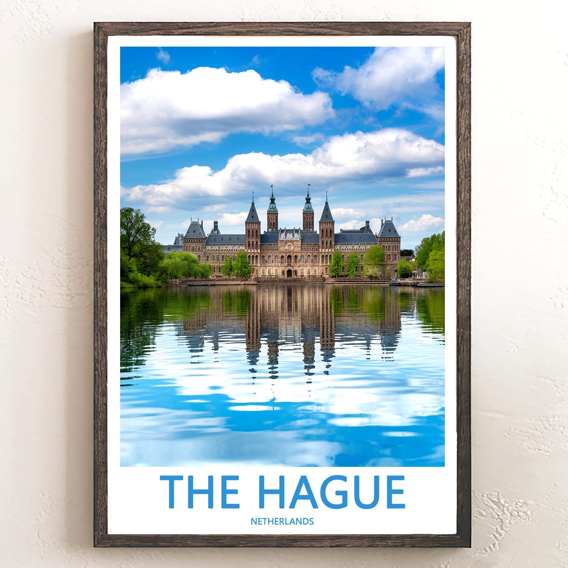 The Hague Historic Palace Wide Reflection Photo Travel Poster