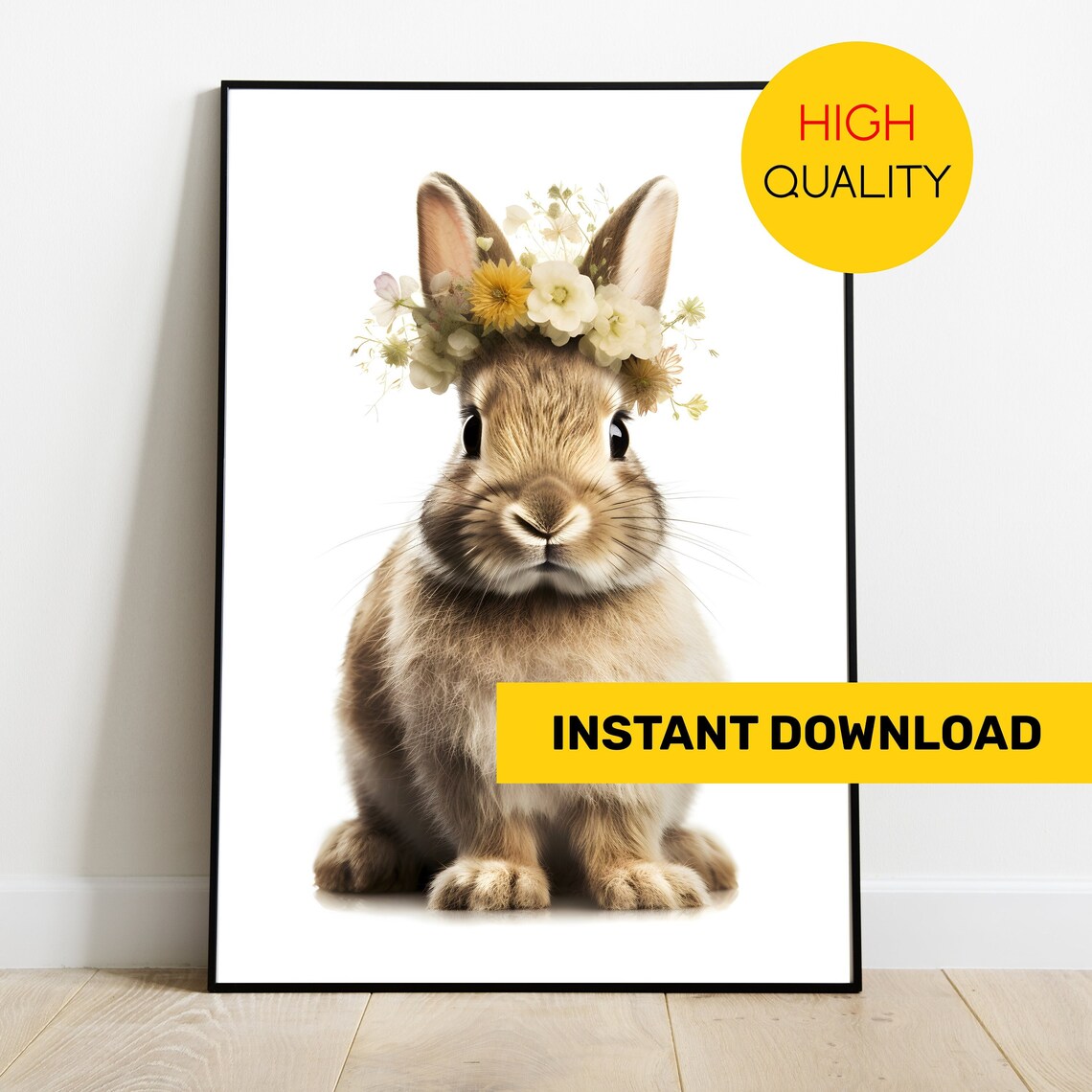 Rabbit Nursery Wall Art, Bunny Art Print