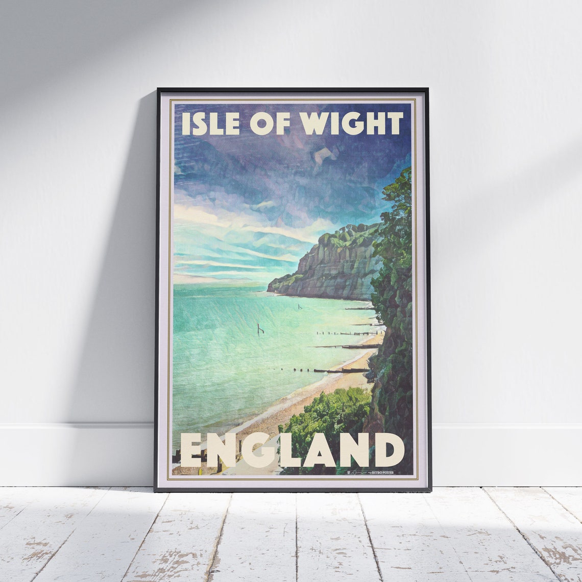 Isle Of Wight Poster By Alecse Limited Edition Wight Travel Poster Isle Of Wight Gallery Wall Print Of England Uk Decoration Gift