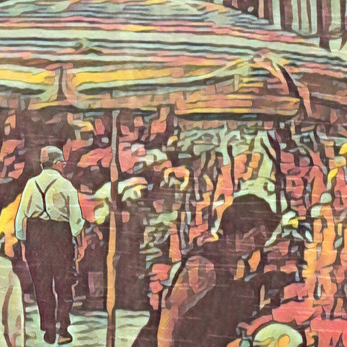 Barcelona La Rambla Flower Market Stalls Vintage Spain Travel Poster - Image 4
