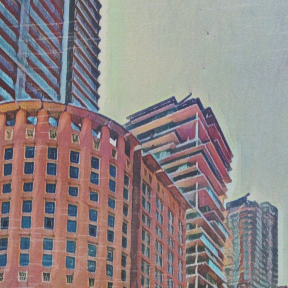 Beirut Modern Downtown Skyline Towers Lebanon Vintage Travel Poster - Image 4