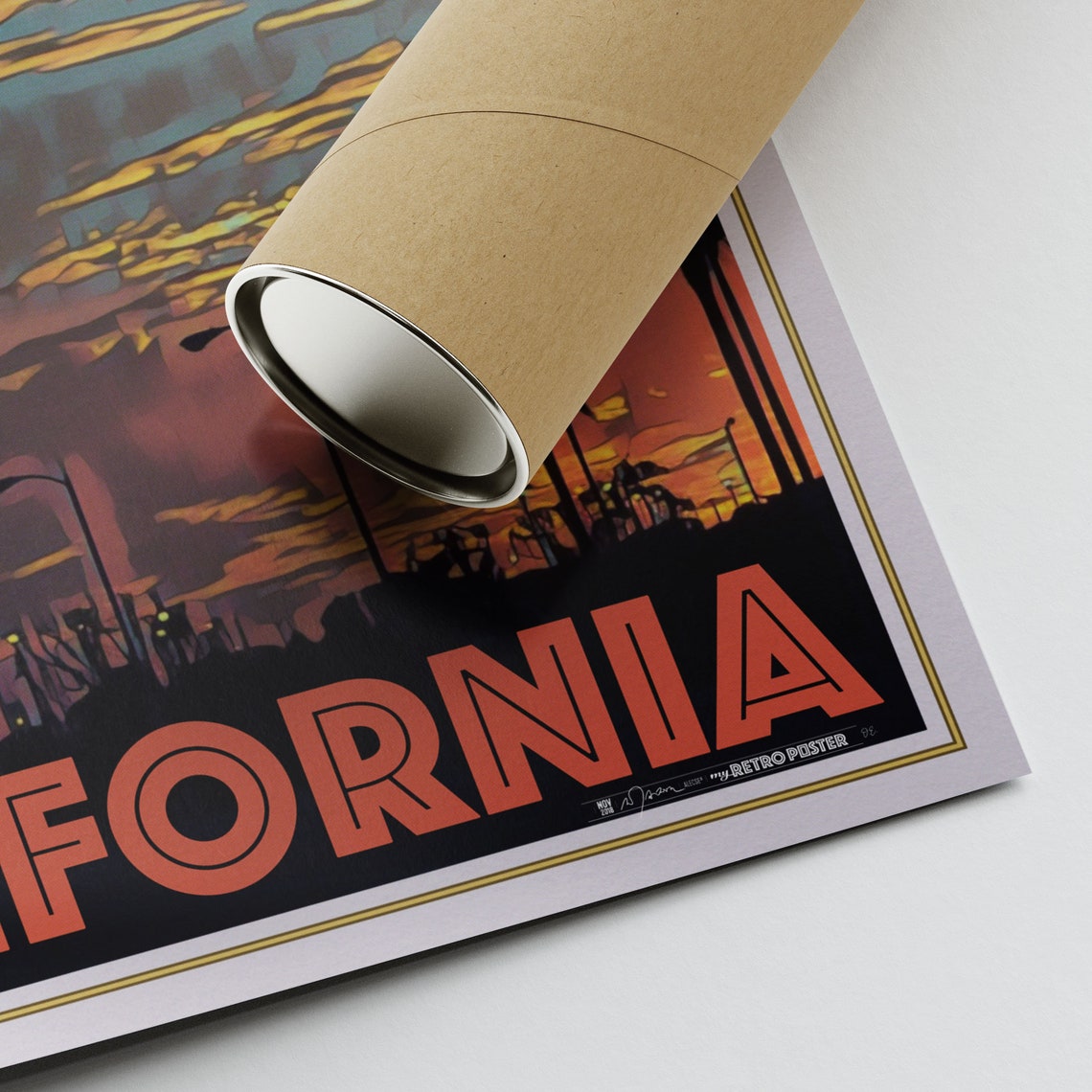 Los Angeles Poster Sunset Plane By Alecse Limited Edition California Travel Poster Los Angeles Print California Print Poster Of La - Image 3