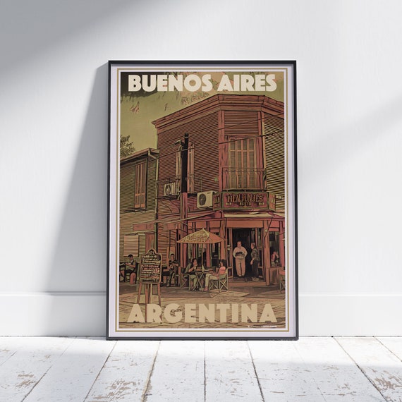 Argentina Poster Menjunjes Buenos Aires By Alecse Limited Edition Argentina Travel Poster Buenos Aires Poster Argentina Print Gift