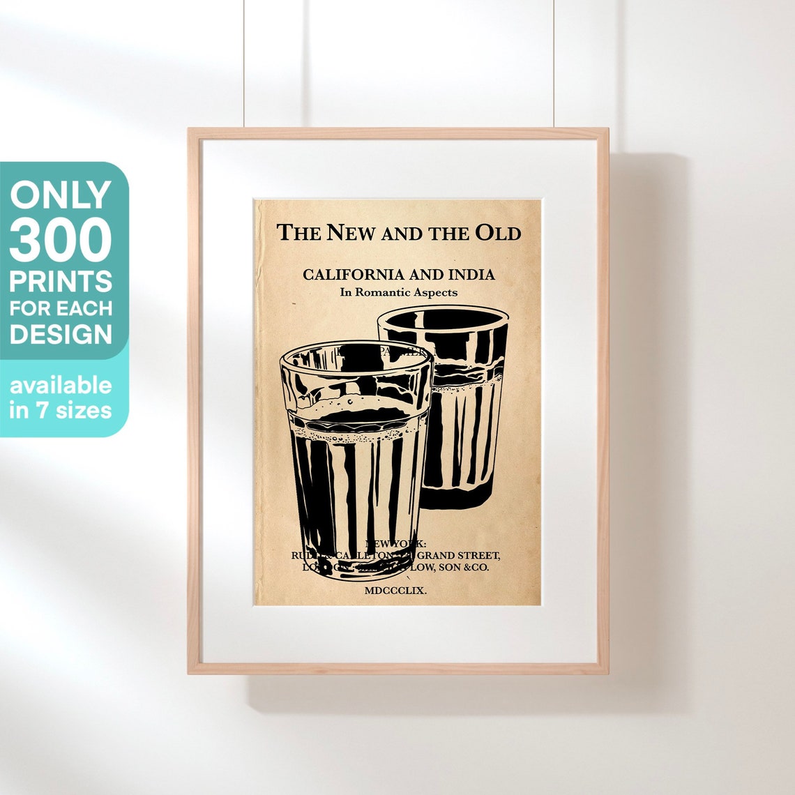 California And India The New And The Old Vintage Chai Tea Art Poster - Image 3
