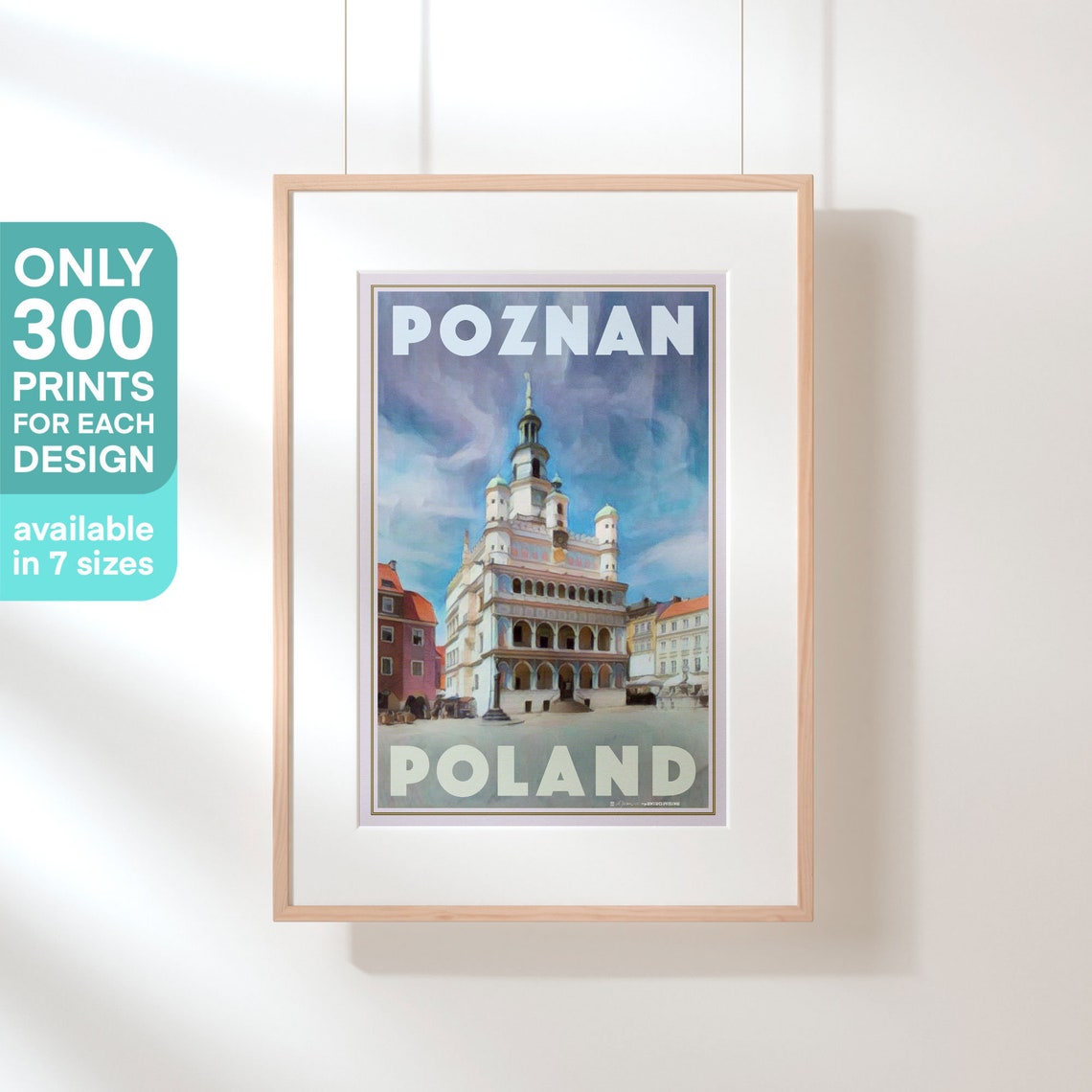 Poznan Poster Poland By Alecse Limited Edition Poland Travel Poster Poznan Gift Poland Travel Wall Classic Poland Poster Of Poznan - Image 3