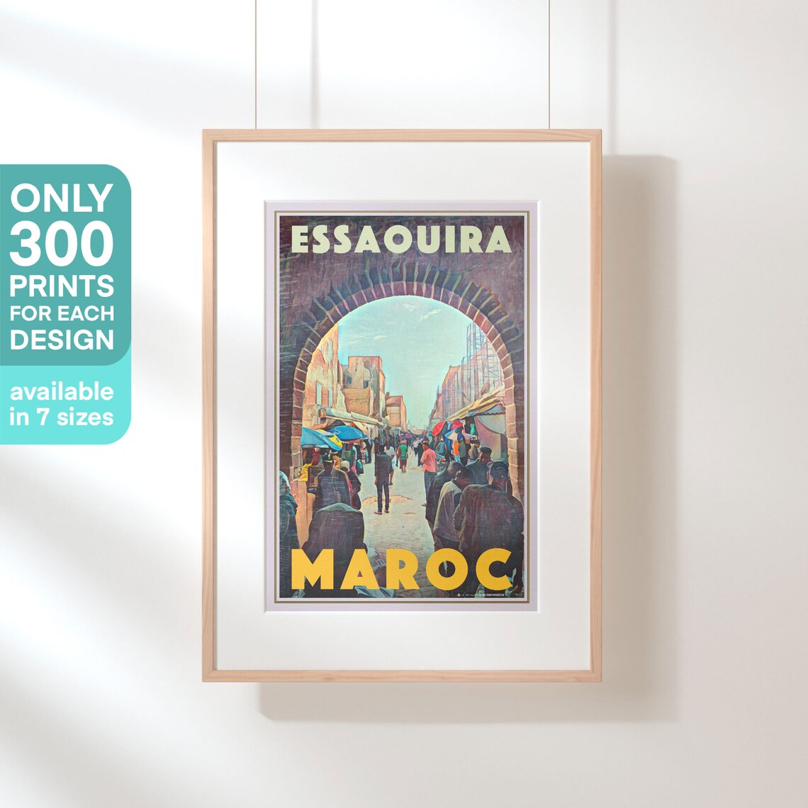 Essaouira Market Street Stone Arch Gate Vintage Morocco Poster - Image 3