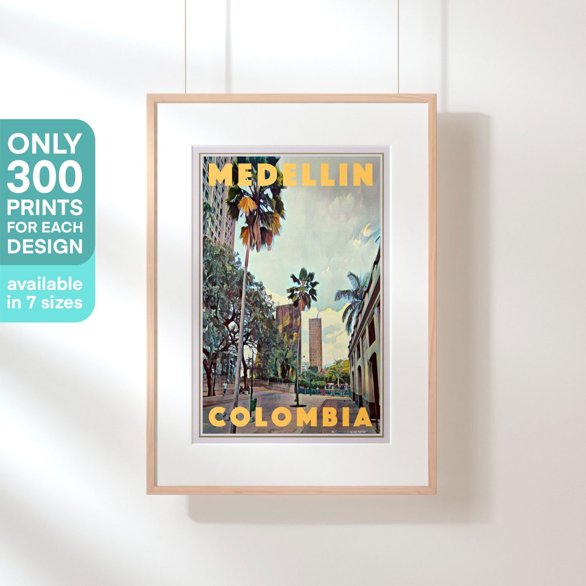 Medellin Colombia Poster Urban Charm Art Alecse 300ex - Image 3