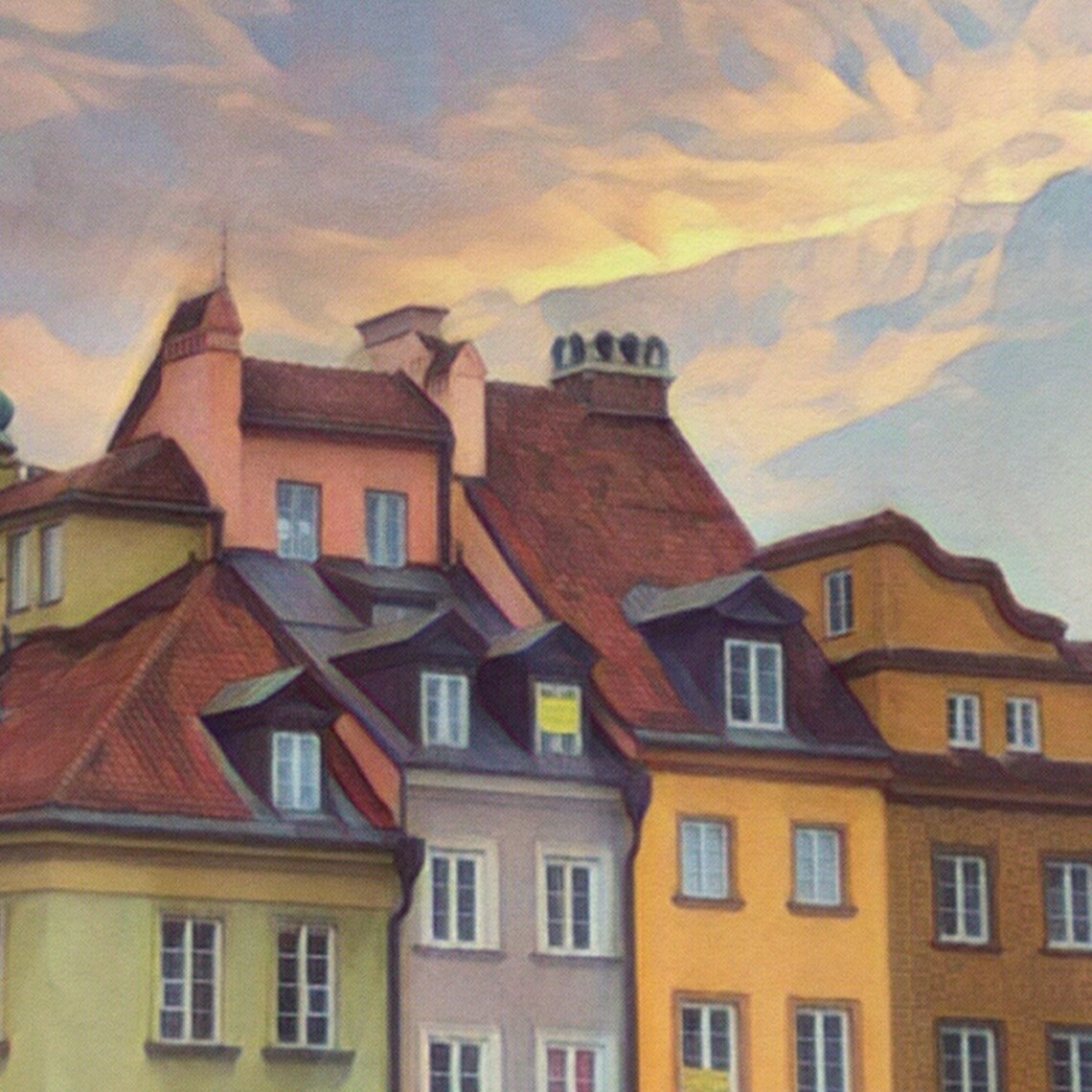 Warsaw Poland Castle Square Sigismund Column Vintage Travel Poster - Image 4