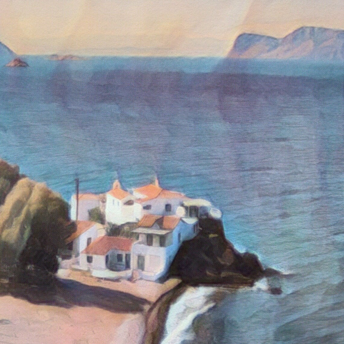 Ydra Greece Island Village Aegean Sea Coast Retro Travel Poster - Image 4