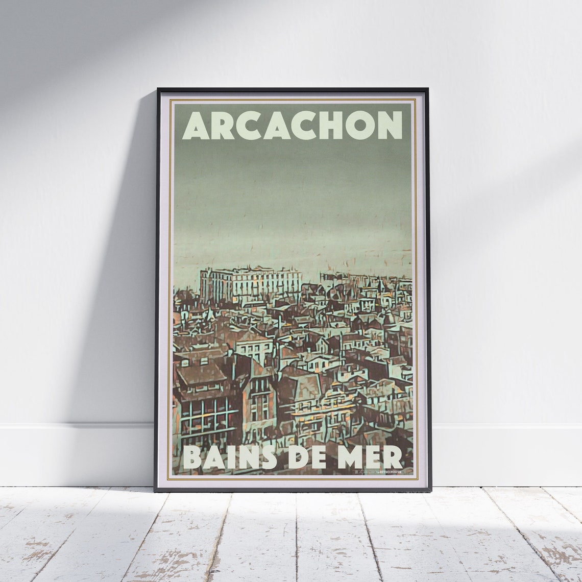 Arcachon Poster Sea Baths By Alecse Limited Edition France Travel Poster Arcachon Gift France Travel Gallery Wall Print Of Arcachon