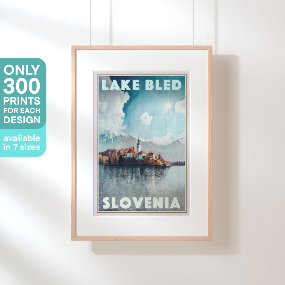 Lake Bled Slovenia Island Church Julian Alps Retro Travel Poster - Image 3