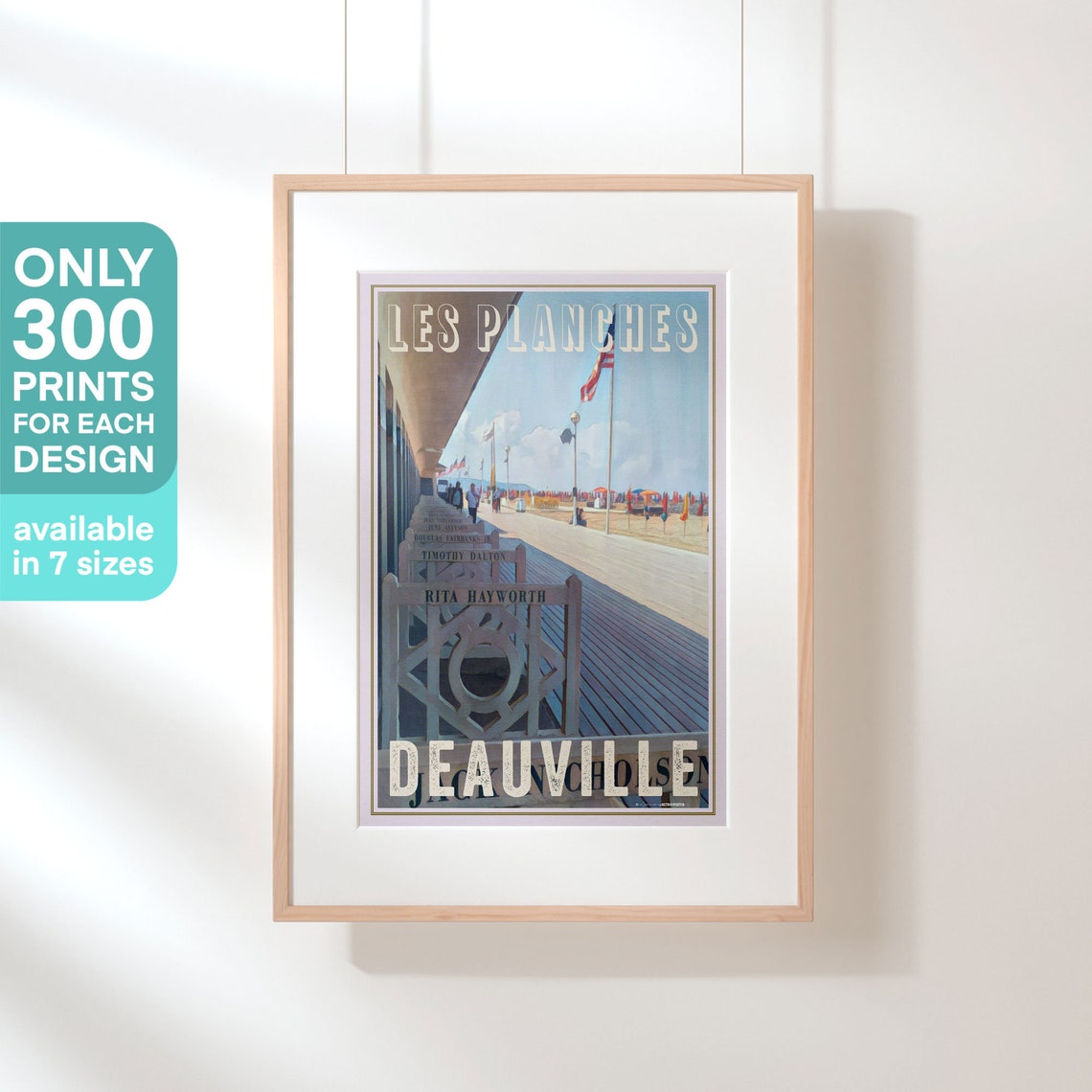 Deauville Les Planches Celebrity Boardwalk Normandy Travel Poster - Image 3