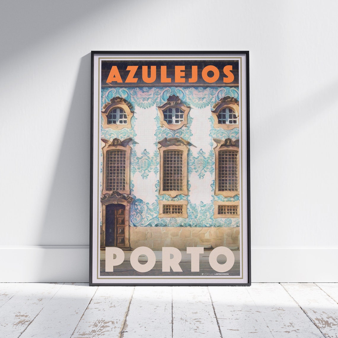 Porto Poster Azulejos By Alecse Limited Edition Portugal Travel Poster Porto Print Azulejos Poster Azulejos Decoration Porto