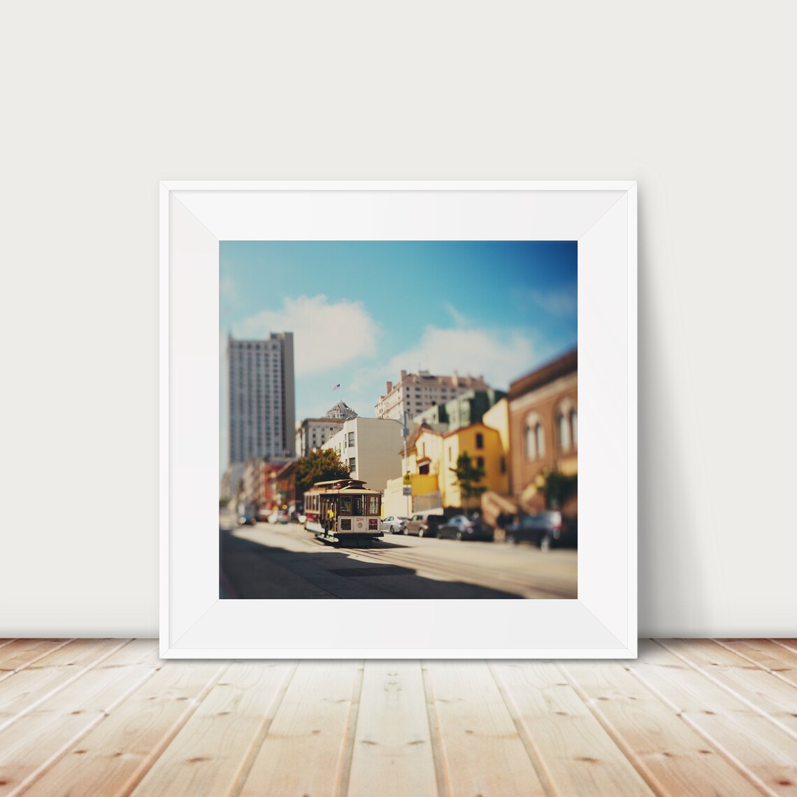 San Francisco Cable Car Tilt Shift Street Scene City Photo Poster