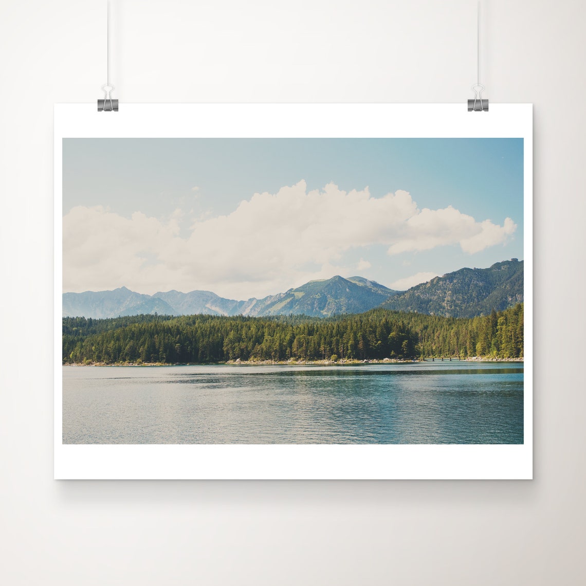 Lake Eibsee German Alps Mountain Lake Landscape Photo Poster