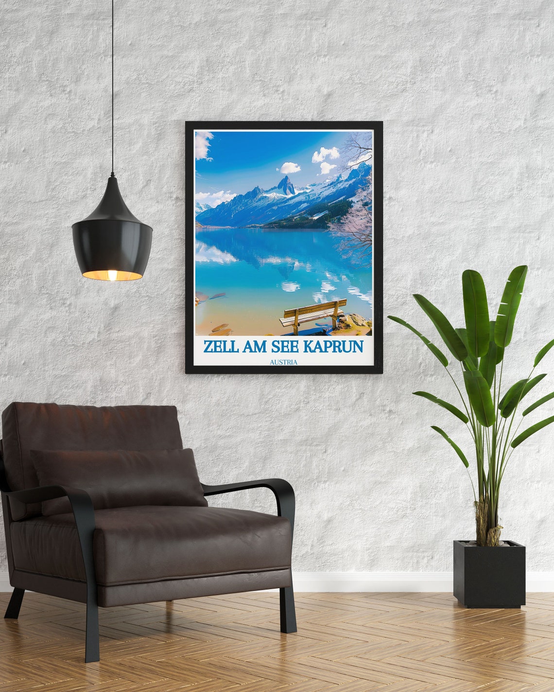 Zell Am See Kaprun Mirror Lake Alpine Mountain Reflection Poster - Image 3
