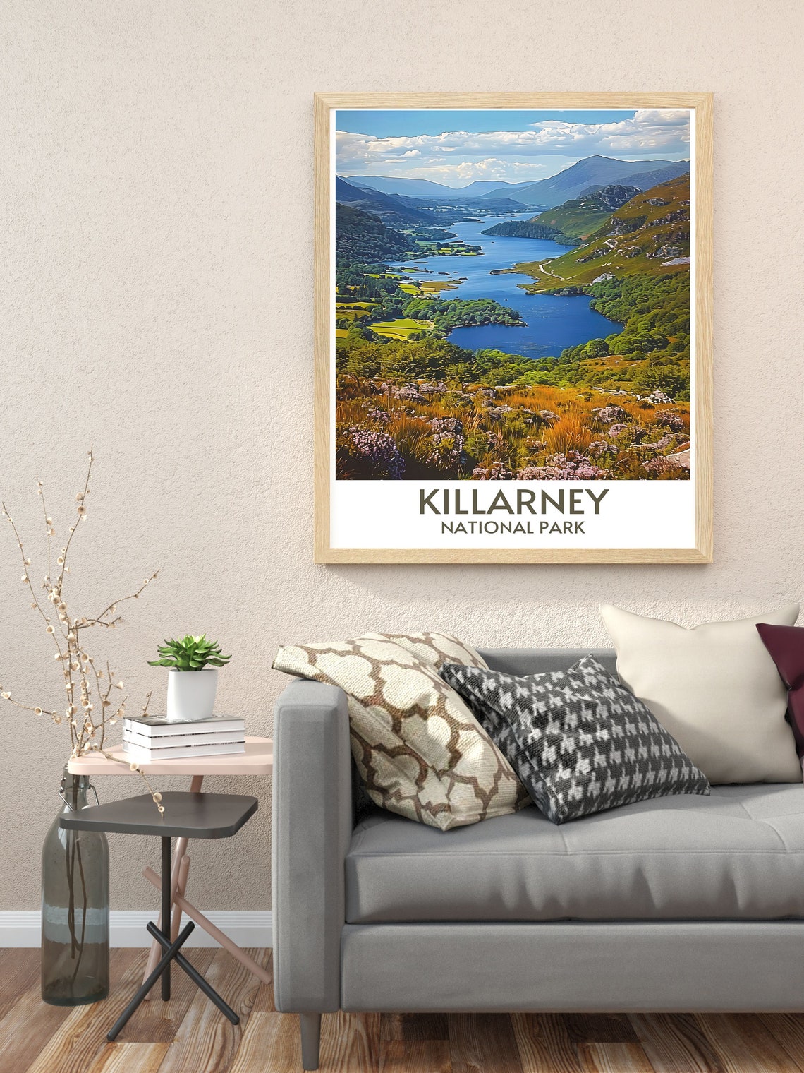 Killarney National Park Ireland Mountain Lakes Valley Aerial Poster - Image 3