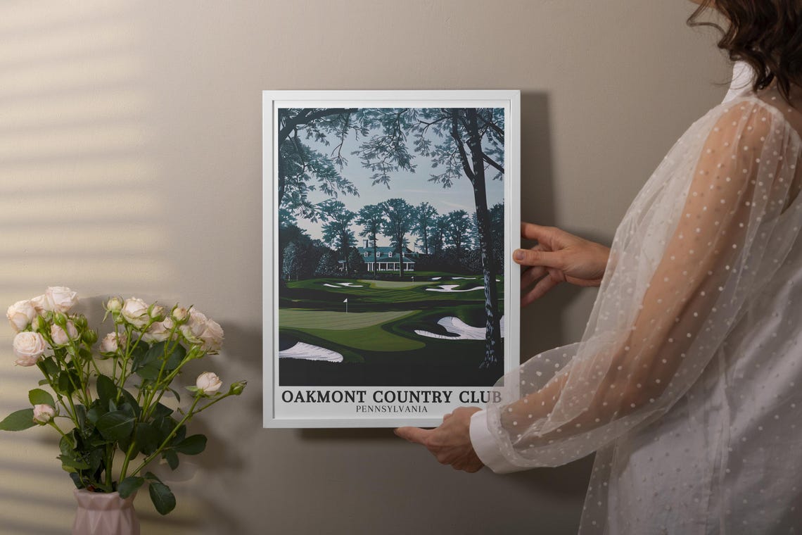Oakmont Country Club Art Print Oakmonts Course Art Print Oakmont Country Club House Poster Pennsylvania Home Decor - Image 2