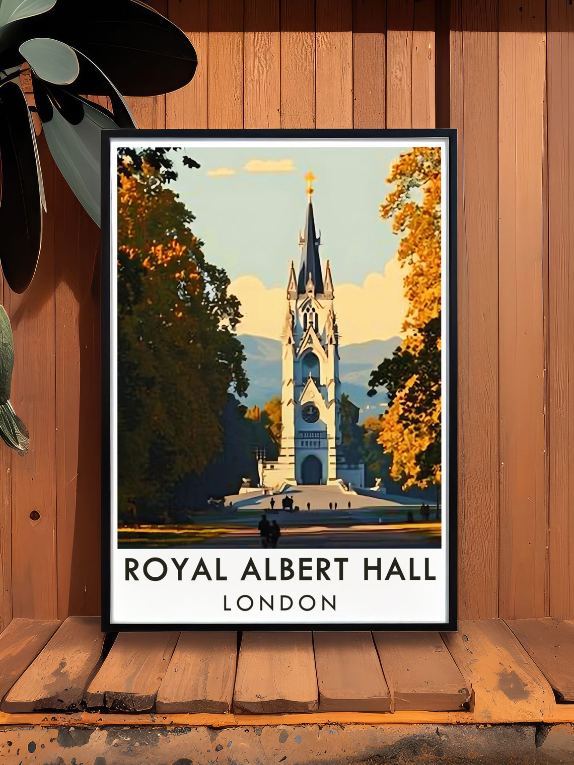 Albert Memorial Gothic Spire Golden Autumn Park London View Poster - Image 2