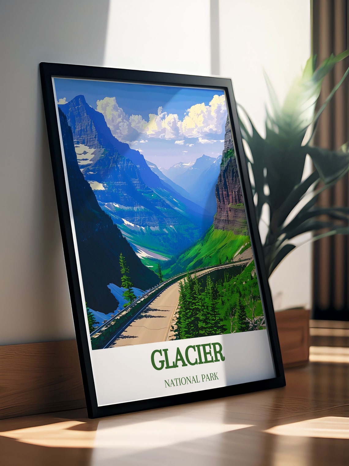 Glacier National Park Going To The Sun Road Mountain View Poster - Image 2