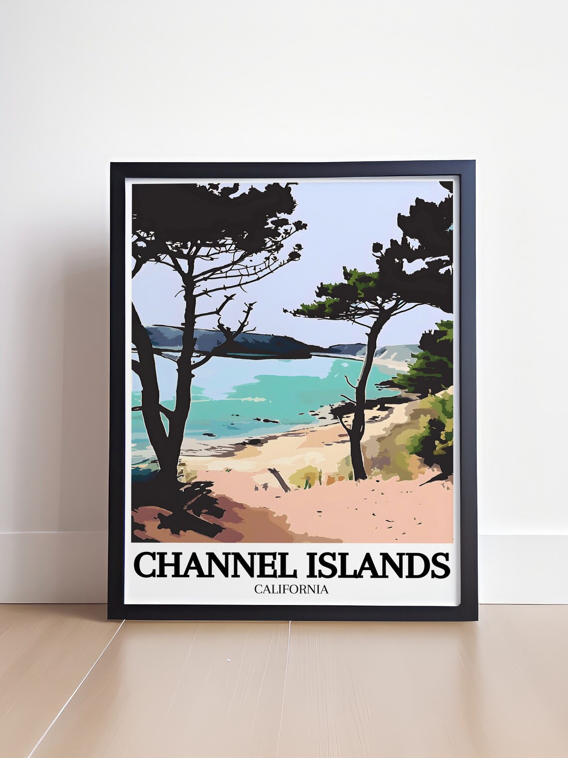 Channel Islands Torrey Pines Hidden Cove California Travel Poster - Image 4