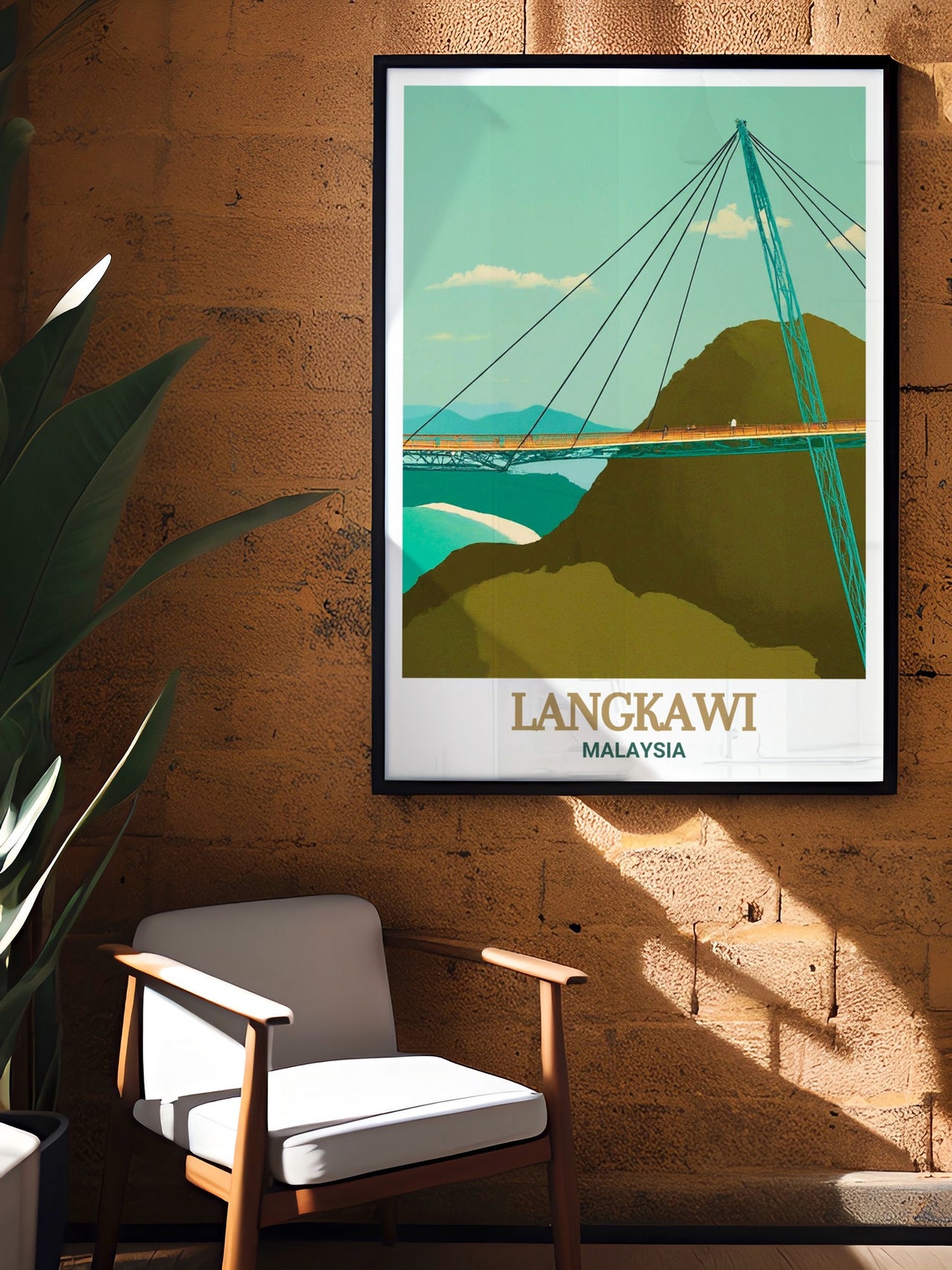 Langkawi Sky Bridge Curved Cable Bridge Malaysia Travel Poster - Image 2