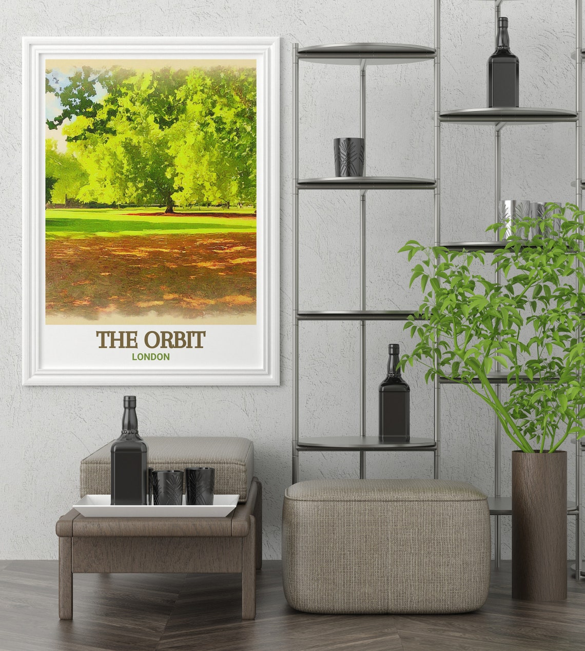 The Orbit London Tranquil Sunlit Leafy Green Park Trees Poster - Image 2