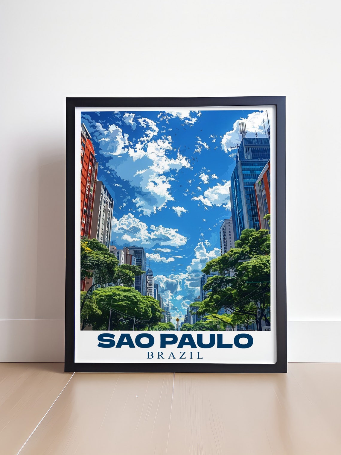 Sao Paulo Travel Poster Paulista Avenue Prints And Decor Paulista Avenue Art From Sao Paulo Sao Paulo Art And Paulista Avenue Posters - Image 4
