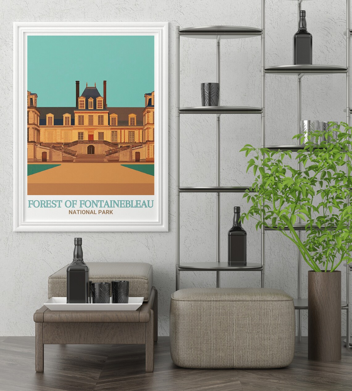 Fontainebleau Chateau Grand Facade National Park Travel Poster - Image 3