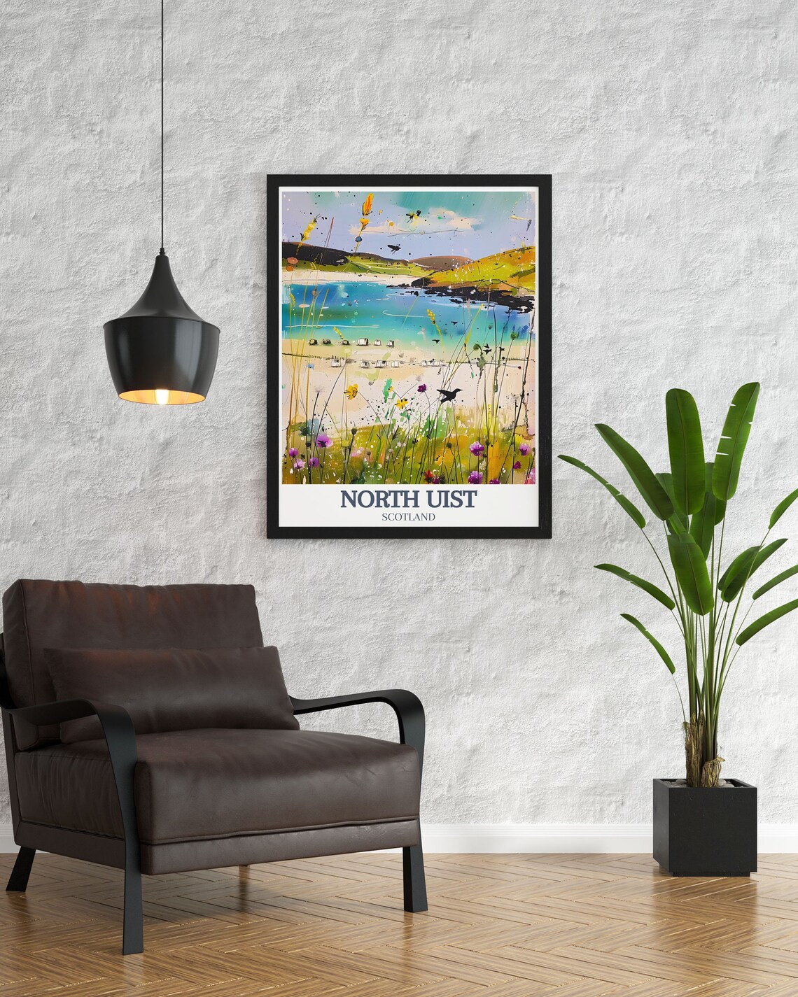 North Uist Travel Poster, Balranald and Barpa Langass - Image 2