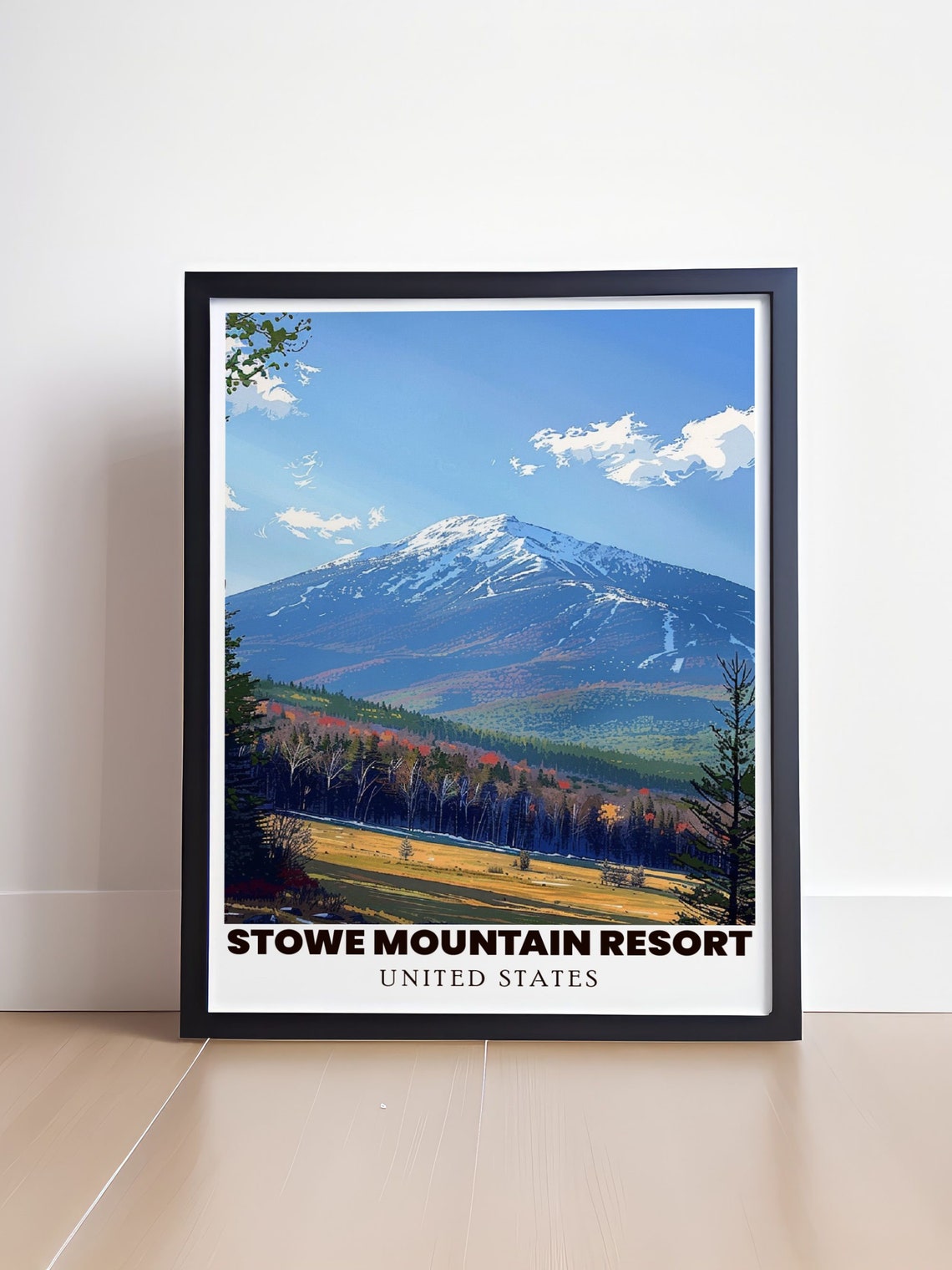 Mount Mansfield Stowe Mountain Resort Autumn Slopes View Poster - Image 4