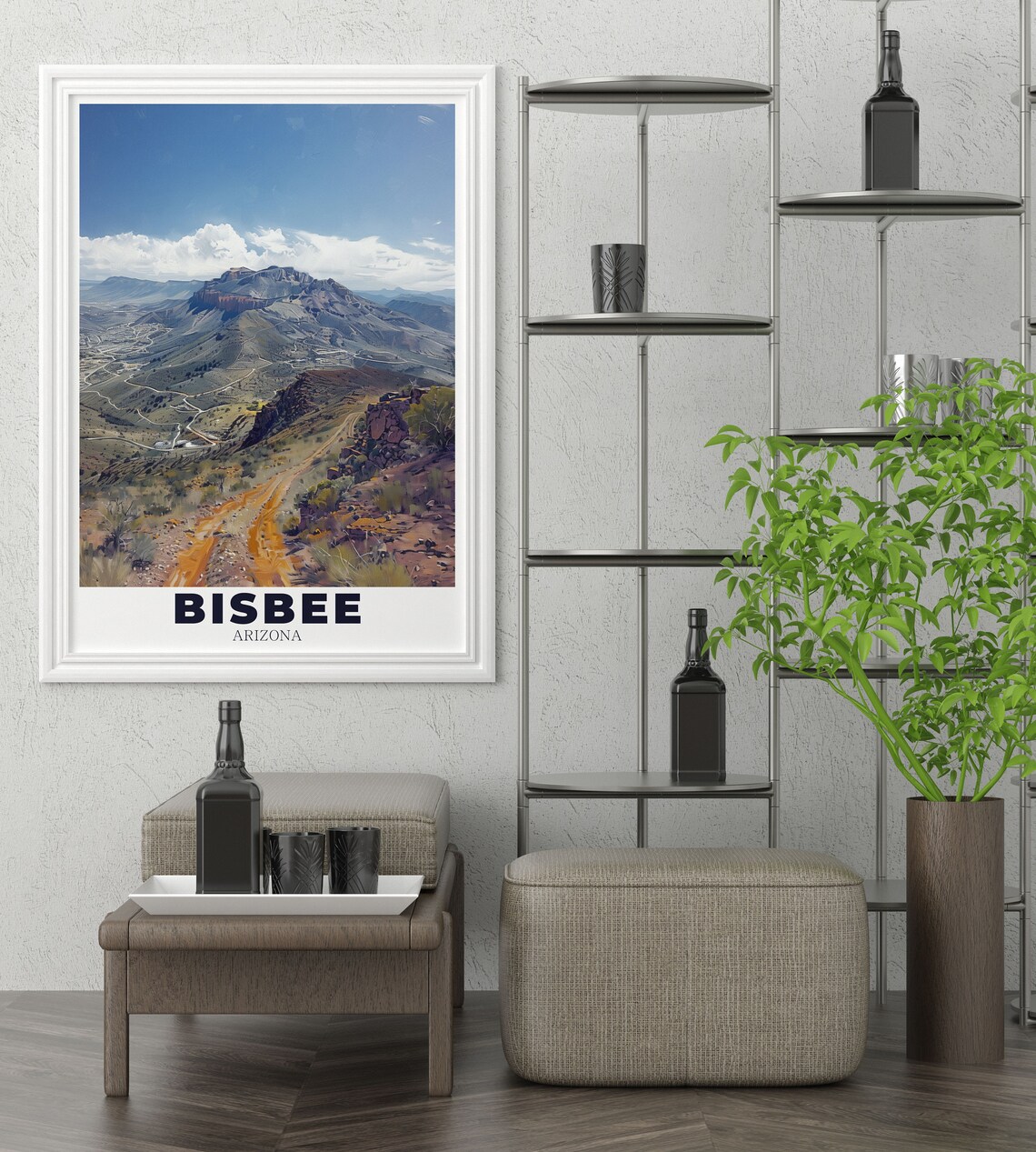 Bisbee Arizona Mule Mountains Desert Vista Southwest Travel Poster - Image 4