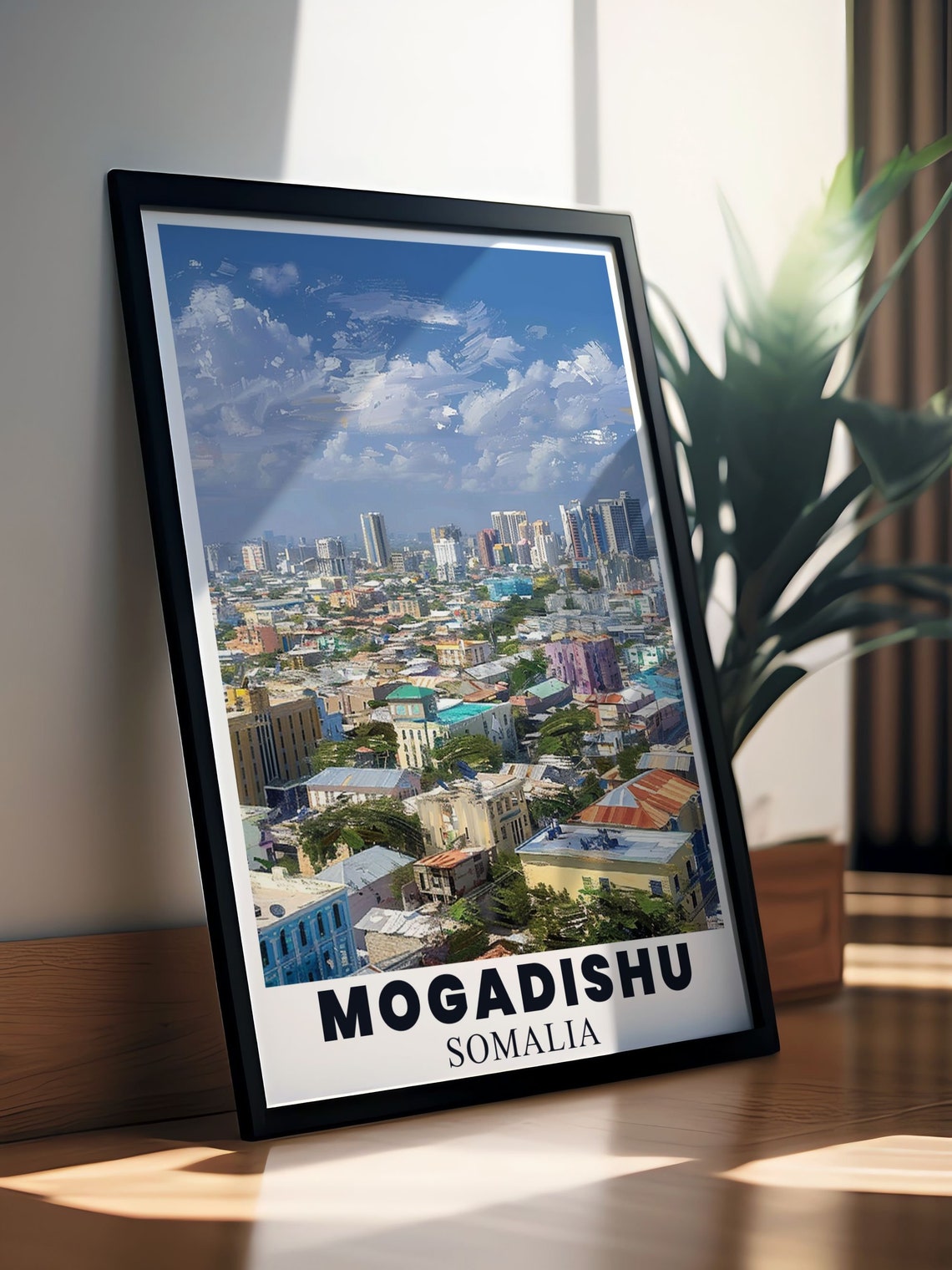 Mogadishu Somalia City Skyline Colorful Urban Landscape Travel Poster - Image 3