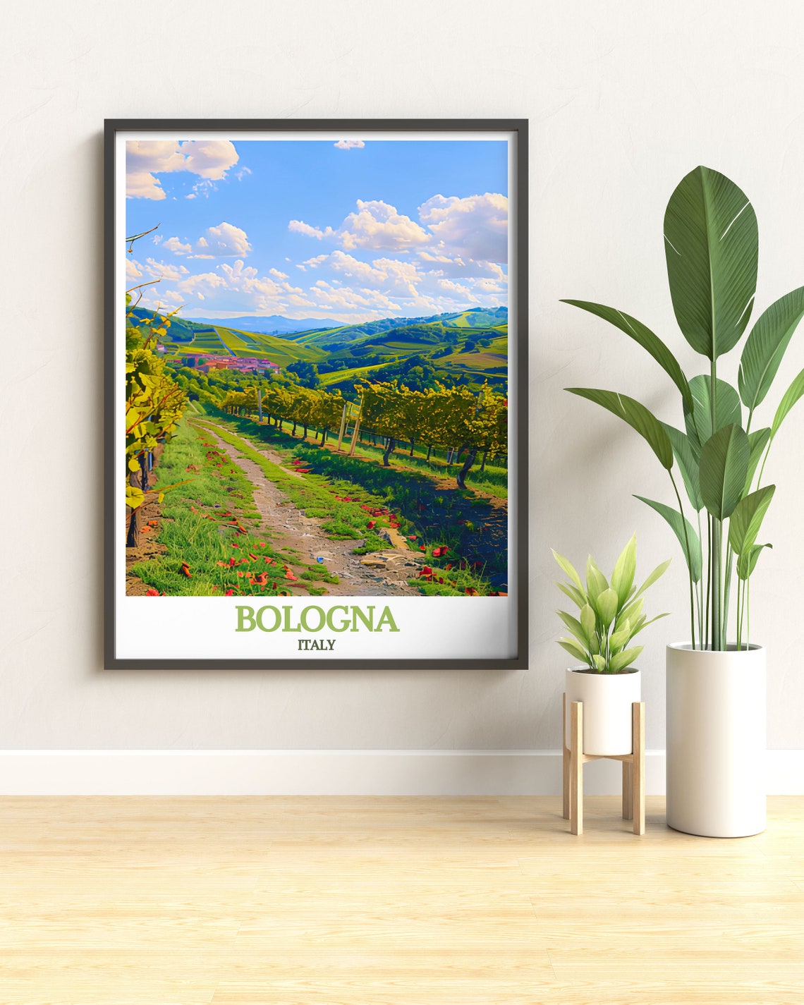 Bologna Italy Colli Bolognesi Vineyard Rolling Hills Sunlight Poster - Image 2