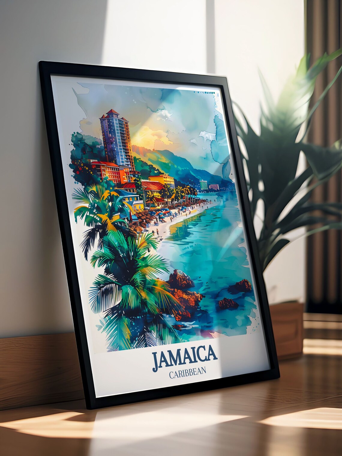 Montego Bay Jamaica Travel Poster, Caribbean Nature Decor - Image 3