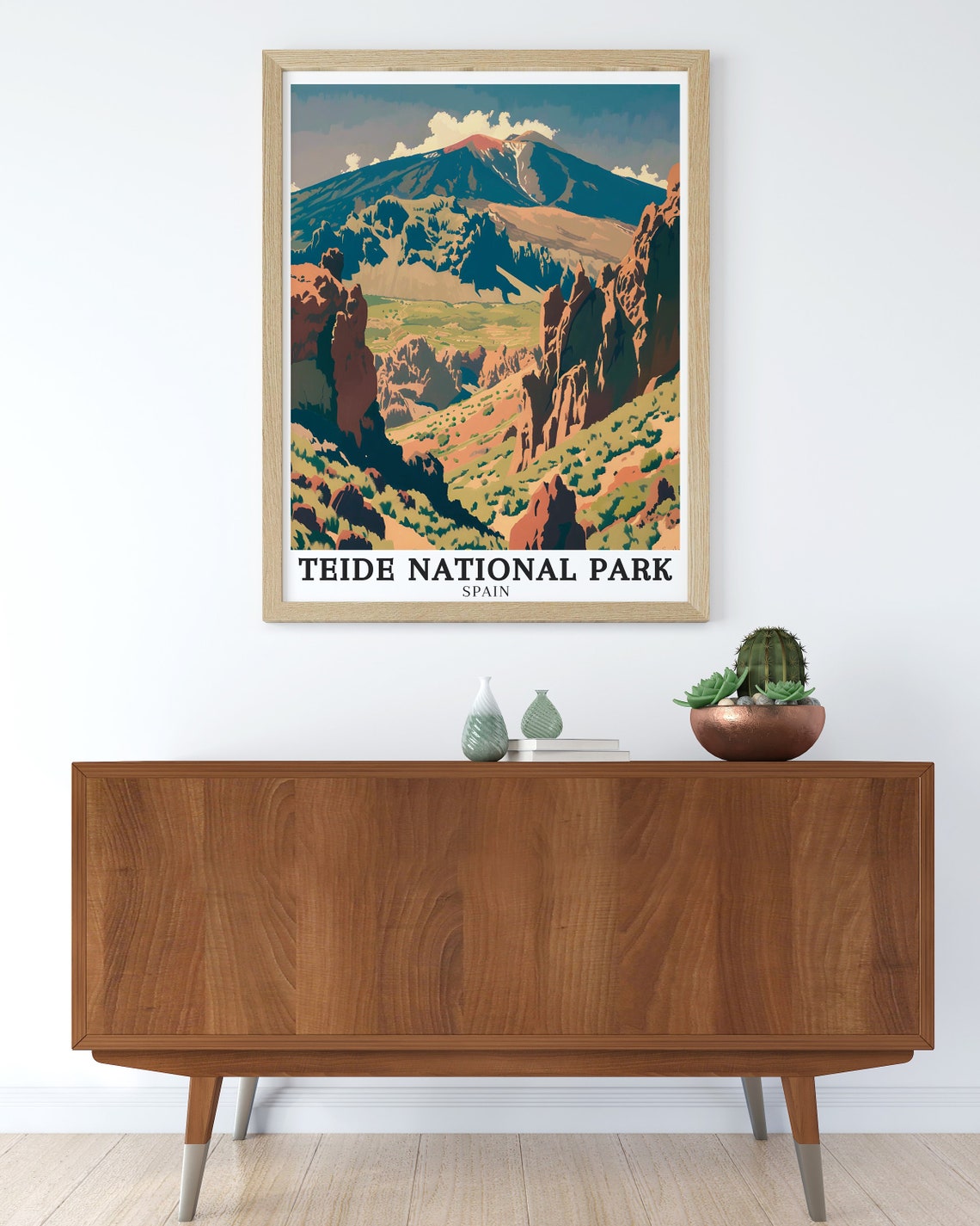 Teide National Park Spain Graphic Canyon Volcano Retro Poster - Image 2