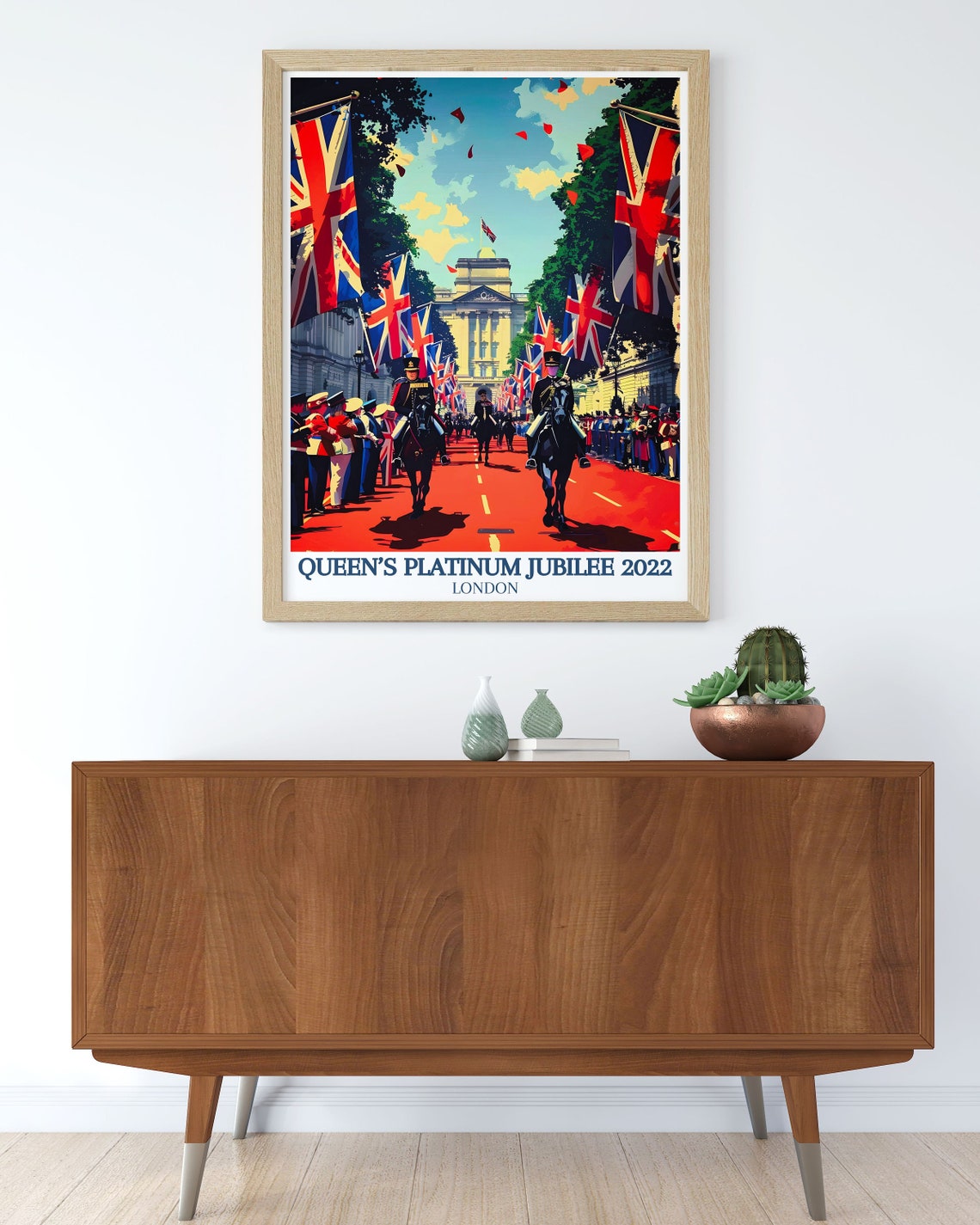 Queen's Platinum Jubilee 2022 Buckingham Palace Travel Poster - Image 3