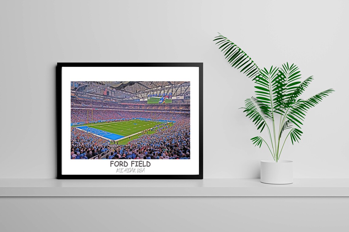 Ford Field Stadium Game Day Crowd Michigan USA Football Poster - Image 4